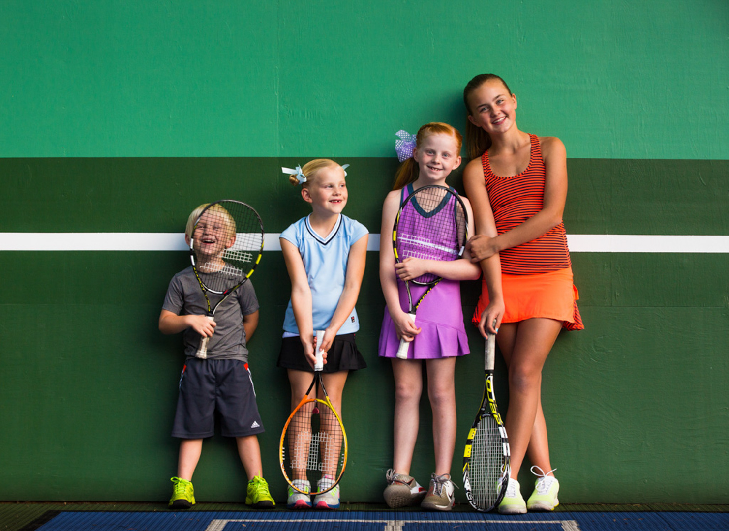 family picture portrait tennis kids outdoor utah casual salt Lake city